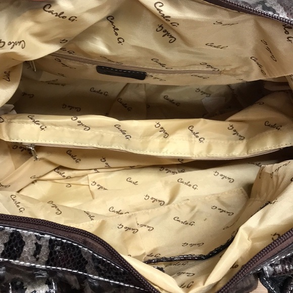 Carlo G Brown Handbag - Picture 5 of 8